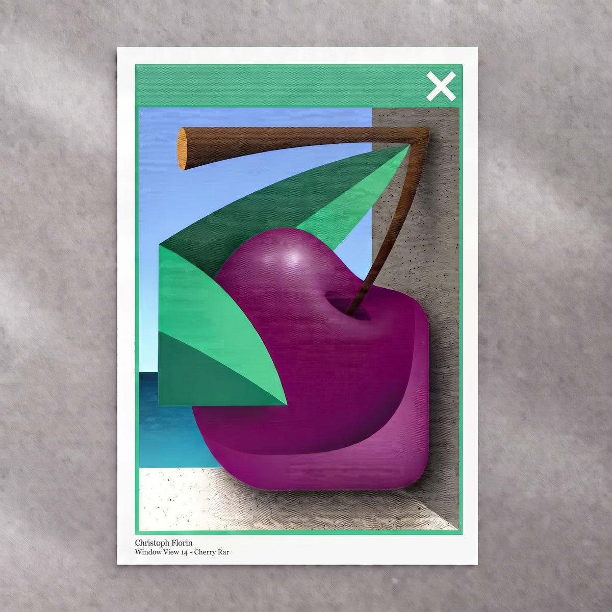 CHERRY NOIR, Christoph & Florin – Kunstdruck - Window View 14 - Cherry Rar