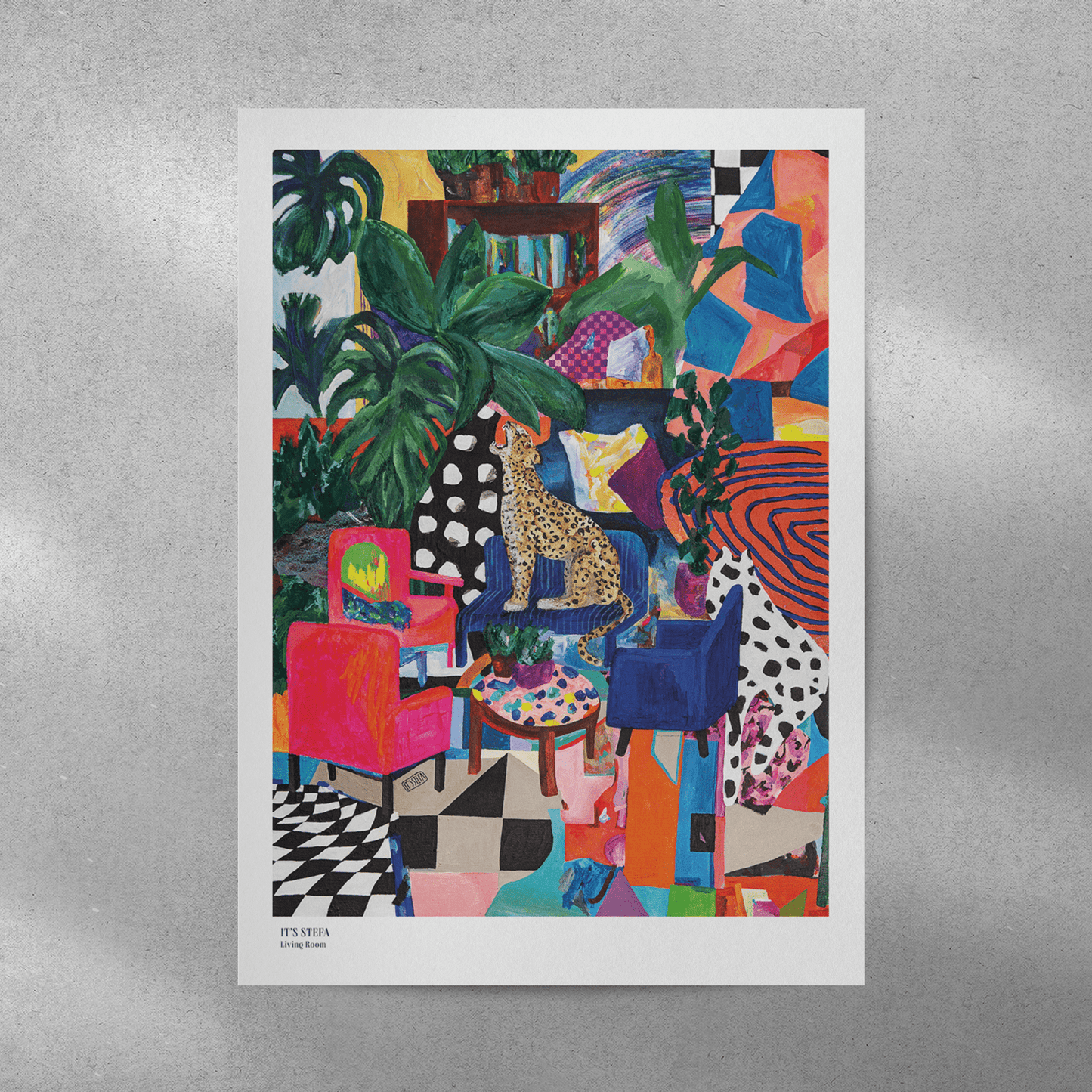 LIVING ROOM, IT'S STEFA – Kunstdruck